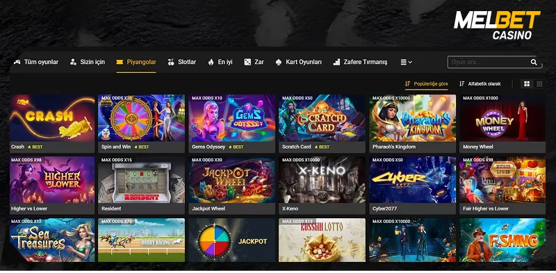 Popüler casino oyunları